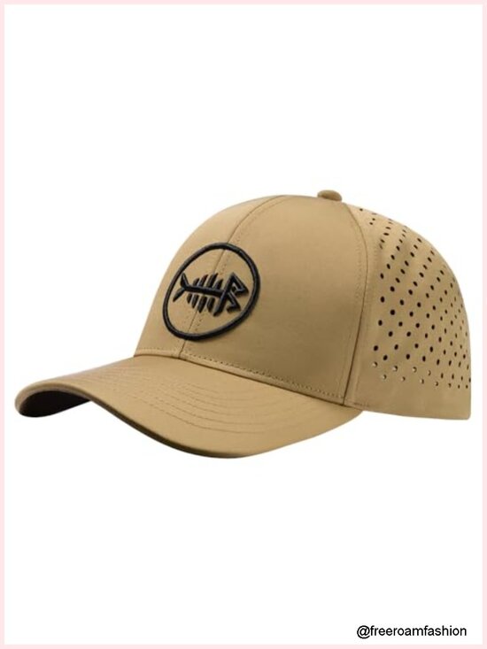 UPF 50+ Quick Dry Baseball Cap Water Resistant Laser Cut Mesh Snapback Hat for main image 4